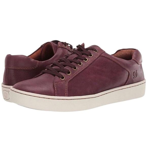 Born Leather Womens Oxford lace up size 9M Burgundy